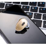 Wholesale Small Size Metallic Style Bluetooth Headset T-001 (Champagne Gold)